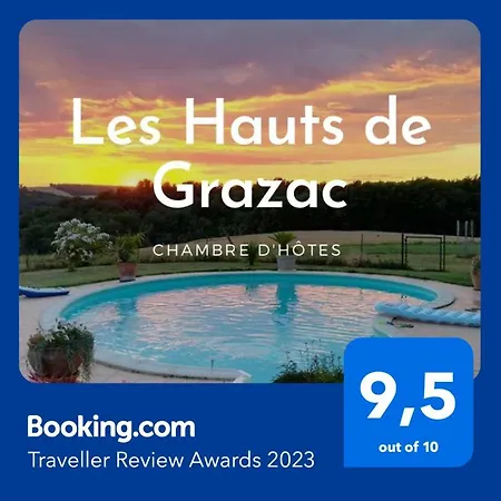 ベッド・アンド・ブレックファスト Les Hauts De Grazac, Et Tables D'hotes Grazac
